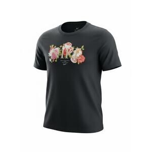 Nike Engineered For Victory Women's Floral Boyfriend T-Shirt Black Orange Size M